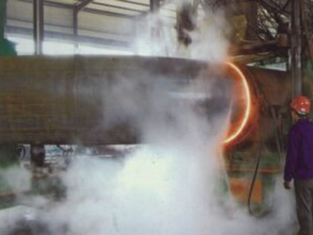 Medium frequency heating pipe bending machine
